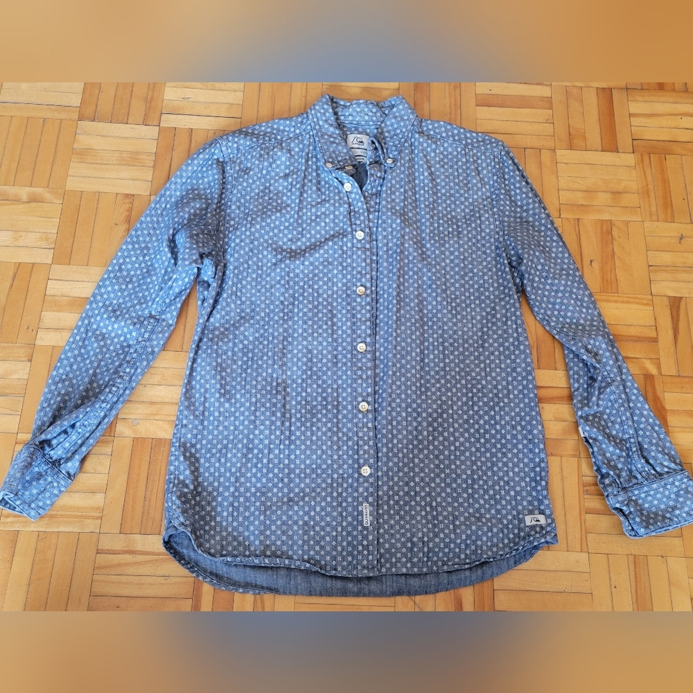 QuikSilver Men's Blue Patterned Shirt